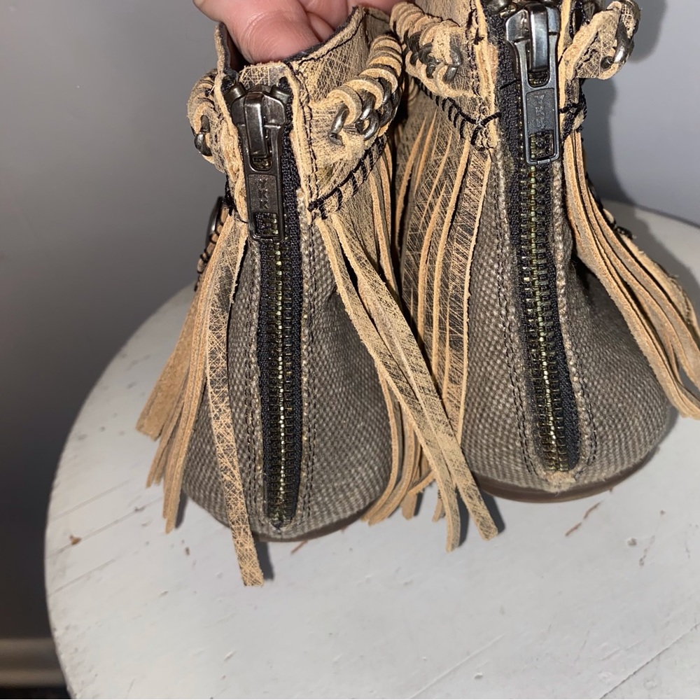 Naughty Monkey Brown Fringe Sandals 10 - Picture 4 of 16